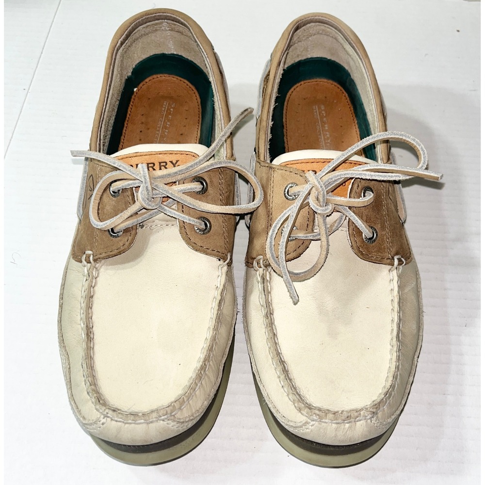 Sperry Top-Sider Mako Boat Shoes Mens 10.5‎ Tan Leather Loafers 0768101 Preppy